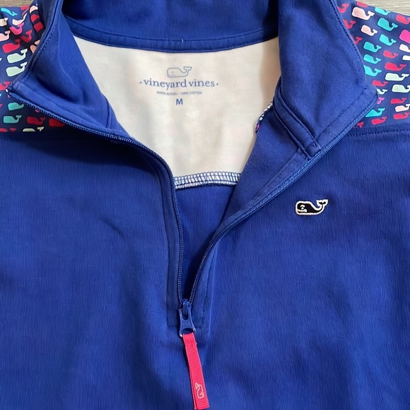 Vineyard Vines, Zip Jacket, Medium, Womens, Pink and Blue, 100% cotton - Picture 3 of 5